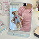 Mirror makeup mirror foldable desktop makeup mirror portable large student dormitory gift female beauty mirror makeup mirror cute blue puppy makeup mirror large size