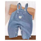 Babotu baby clothing for men and women spring baby one-piece suit autumn 0-3-6 months newborn overalls two-piece set blue bear overalls suit 73 cm_recommended 63-70 cm
