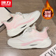 Hui Li official women's shoes warm sports shoes for women winter new velvet thickened cotton shoes for women white powder (plus velvet) 38