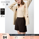 Three-color autumn casual shorts, high-waisted, slimming, straight wide-leg pants, suit pants, commuter women, brown S 155/64A