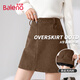 Baleno corduroy A-line skirt for women 2025 winter simple, fashionable and versatile short skirt with lining to prevent exposure.