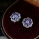 Mullein Tanzanite Stud Earrings_All-over Sterling Silver