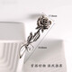 SNQP old antique rose brooch men's retro solid corsage fashion pin original design jewelry silver rose brooch