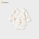 Tongtai (TONGTAI) baby wrap clothes spring and autumn pure cotton newborn clothes baby jumpsuit triangle romper orange 66cm