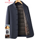 MONTAGUT double-sided cashmere coat men's short middle-aged winter stand-up collar casual woolen woolen jacket dad coat black S 165/84A