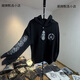 Chrome Heart CH Sanskrit Horseshoe Thousand Needle Embroidery Hooded Sweatshirt Heavy Cotton Plus Velvet Thickened Sweatshirt Top Edition Horseshoe Heavy Sweatshirt Black S Size 80-100Jin Jin is equal to 0.5 kg