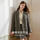 Xiangying old money style coffee suit jacket for women 2026 spring new style wool single-breasted commuter shoulder suit coffee color M 160/84A/95-110Jin Jin is equal to 0.5 kg