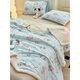 LUOLAI winter thickened milk plush blanket quilt children's blanket flannel sofa cover blanket coral fleece sheet bed Happy Puppy three-layer thickened soft and skin-friendly three-piece blanket set 180x200cm blanket + two pillowcases