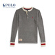 Polo Ralph Lauren Boys' Fall 25 Waffle Knitted Cotton Henley RL43858 020-Gray 90 (2)