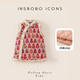 INSBOBO Hanfu girls New Year's greetings clothing one-year-old baby girl dress children's new Chinese New Year clothes baby New Year red winter clothes pink gourd 120