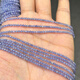 Fat Donglai same style tanzanite necklace natural 2mm faceted diamond round beads loose beads millet beads semi-finished DIY beads 2mm 1 about 38.5cm about 188 pieces
