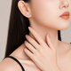 Chao Acer Love Platinum Earrings for Women Platinum PT950 Sparkling Earrings as a Birthday Gift for Girlfriend Priced at RMB 280 per pair, 2.1g