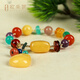 OUCERNY Beeswax Duobao Bracelet Blood Amber Amethyst Southern Red with Amber Water Drop Pendant Bracelet Beeswax Women's Heart Color