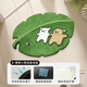 Yusenyi shower room entrance bathroom crayon water floor mat banana leaf diatom mud absorbent small new foot mat absorbs bathroom carpet banana style puppy 6090cm (easy to clean, wear-resistant and stain-resistant)
