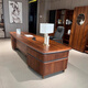 Solid wood executive desk boss desk light luxury modern simple black walnut general manager office high-end 2.2 meter desk black walnut