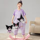 Girls one-piece pajamas summer thin pure cotton short-sleeved snap sleeping bag children baby little girl air-conditioned home clothes M02 one-piece cotton one-piece suit recommended by the store manager 90 size 8 height 90-103cm