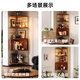 Zhongtao second-hand corner bookshelf corner floor-standing corner cabinet corner storage rack storage rack multi-functional triangle display rack multi-layer first choice upgraded thickened 25MM plate four layers 170x63 deep walnut color