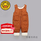 G.DUCKKIDS little yellow duck children's overalls for boys and girls in autumn and winter all-in-one velvet cotton pants for babies with open stalls for children and infants thickened outer wear brown velvet thickened 80 (recommended for 12 to 18 months)