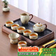 Shangyanfang Ru Kiln tea set complete set with tea tray for home office high-end light luxury ceramic Kung Fu tea cup teapot tea making set