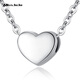 Miss JuJu pt950 platinum love pendant for women, fashionable platinum heart-shaped necklace for wife, single pendant 0.8-1.0g + delivery silver chain