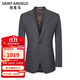 Angel Bird wool suit (single top) men's formal suit jacket EBB243238U volcanic ash plaid 50B
