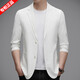 AX Armani Suit Men's Jacket 2025 New Spring, Summer and Autumn Thin Single Suit Sun Protection Jacket White M 170 Size 100-125 Jin Jin equals 0.5 kg