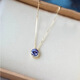 Original <Half Moon> silver-plated necklace blue moon tanzanite silver gold-plated pendant light luxury girl clavicle chain XU0078