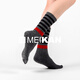 Meikan yoga socks, mid-calf socks, sliding socks, sports socks, long socks, toe socks, Pilates socks, black*2