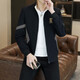 Semir Men's Autumn Stand Collar Slim Fit Handsome Fashion Jacket Korean Style Trendy Versatile Jacket Fashion Men's Handsome Top 1-2-113 Black Gray 3XL