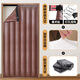 Jiujia Autumn and Winter Cotton Door Curtains for Household Thickened Windproof, Windproof, Soundproofing, Warmth and Coldproof Partition Hanging Curtains for Winter. Whole-piece PU leather coffee color - two layers of white silk cotton. Free hook. Customized shooting.