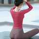 Maizun Yufu Autumn and Winter Yoga Wear Suit for Women 2025 New Sensational Belt Chest Pad Pilates Training Wear Fitness Top Mumei Red + Haiyueyan Pants Suit L 110-120
