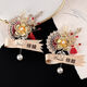 National style corsage wedding groom bride groomsmen bridesmaid wedding Chinese corsage handmade gift box magnetic brooch national style red style groom and bride 1 pair