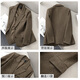 Chenfu woolen suit jacket for women in autumn and winter, small, fashionable, casual, retro temperament, high-end, thickened wool suit, two-button green suit XL, recommended 110-120 Jin Jin equals 0.5 kg