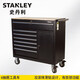 Stanley 941937 three-layer tool cart mobile trolley repair artifact 2 drawer multi-function tool cart 93-711*steel*500KG
