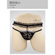 He Jiagong men's lace transparent thong transvestite gay sexy breathable low-waist elastic T underwear single butt underwear pink one size fits all _80-140Jin Jin equals 0.5 kg