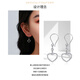 Wanfulong genuine 950 platinum shining love earrings fashion boutique platinum earrings earrings 2025 new platinum 950 shining love earrings fashion 2.42g