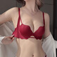 KJ zodiac year women's underwear red wedding new year small breasts push up to show big bra gift box for wife, girlfriend and best friend