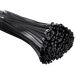 TYO national standard black cable ties, industrial grade thickened nylon cable ties, large and small sizes, multiple Specifications, strapping straps, 3*100 (width 2.5mm) black - 100 pieces