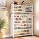 Steel shoe cabinet storage cabinet integrated home entrance entrance large capacity multi-layer new storage dustproof shoe rack gray seven layers length 100 width 32 height 112cm