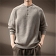 SPACE OWEN Mr. Moody's American retro Henry collar men's sweater autumn and winter new loose long-sleeved sweater oatmeal M (suitable weight 110-130Jin Jin equals 0.5 kg)