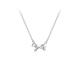S999 sterling silver bow necklace for women, versatile, light luxury, niche design, clavicle chain style, Chinese Valentine's Day gift for girlfriend 1071DZ-Platinum-s999 pure silver