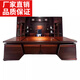 New Chinese style boss desk solid wood desk simple modern chairman desk boss desk ash wood 2.0m boss desk