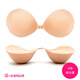Flat chest enlargement invisible breast patch 5cm thickened silicone breast patch Southeast Asia flat chest small breast invisible 3CM front button black palm 4XL A size naked clothing free shoulder strap