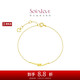 Chow Tai Fook SOINLOVE minimalist series ins style gold 18K gold smile bracelet adjustable female VE175