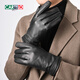 Cardile crocodile leather gloves for men in autumn and winter thickened cold-proof and warm driving and riding skiing wool-lined sheepskin gloves for men