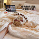LUOLAI Luolai Cute Puppy Taffeta Lamb Velvet Blanket Office Nap Blanket Thickened Winter Sofa Cover Blanket Shan Mi Xing Double-sided Warm Velvet, Skin Friendly and No Shedding, 200x230cm Double Blanket, Bedding and Covering, Skin Friendly and Warm