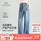 Ying's Maternity Pants Autumn Wide Leg Pants Jeans Casual Pants Straight Leg No Support Belly Maternity Wear Going Out Slim Pants 2XL
