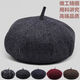 Shifansen (SHIFANSEN) pumpkin hat for middle-aged men, spring, autumn and winter hats for men, berets for middle-aged and elderly people, octagonal hats, pumpkin hats, gray with brim, no cotton inside, M small size 55-56c