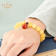 La Yun Feiyin Authentic Gold Twist Honey Wax Bracelet Women's Single Circle Original Light Luxury DIY Biyunnan Red Bracelet Valentine's Day Gift About 8*9mm (With Appraisal Certificate)