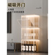 Yusenyi wine cabinet display cabinet home with glass cabinet living room wall cabinet storage cabinet second generation six-sided hard acrylic board 5 grids with lights single door
